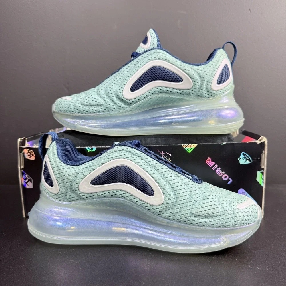 Nike Air Max 720 Youth Size 4.5 women's 6 Northern Lights Day Silver Navy blue